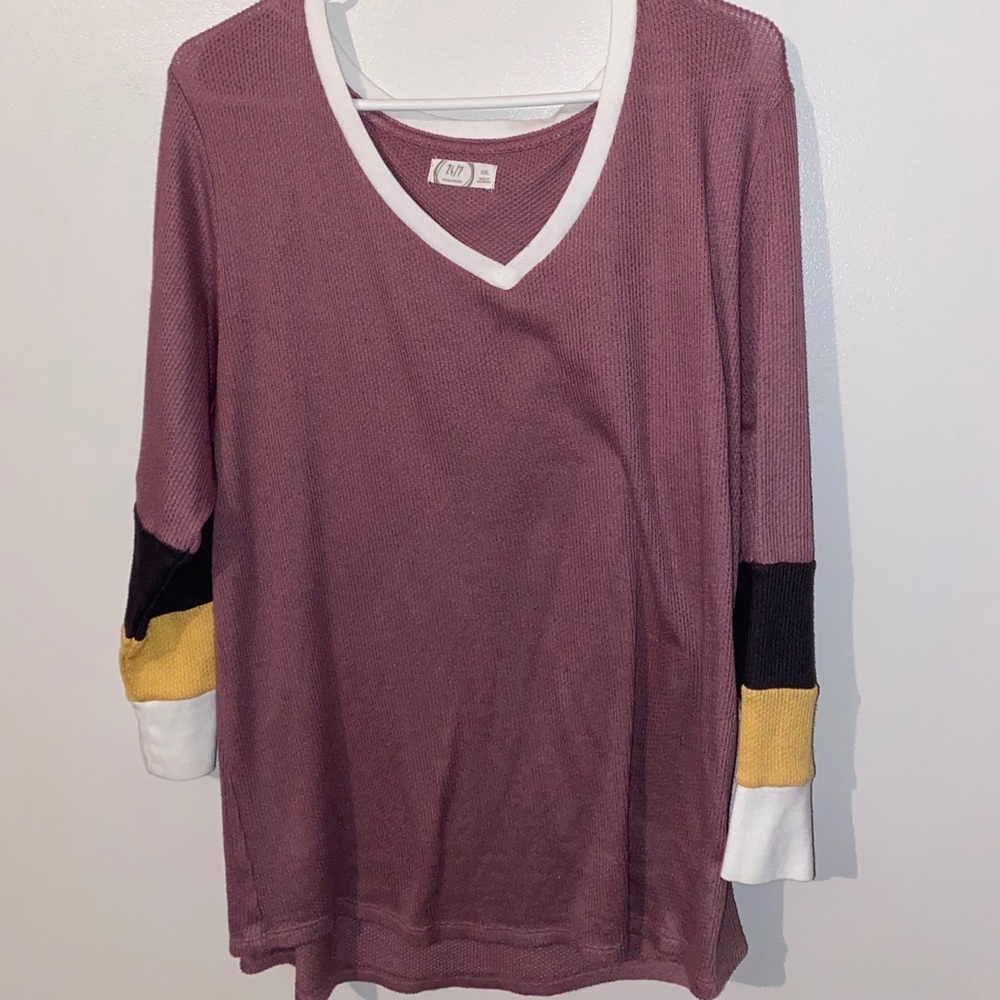 Waffle knit sweater